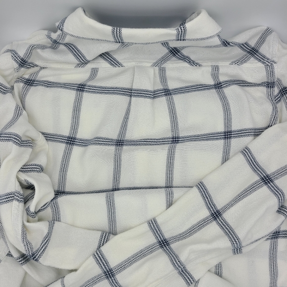 VANS Button-Up Long Sleeve Shirt / Men's Large / White / Blue - Picture 3 of 4